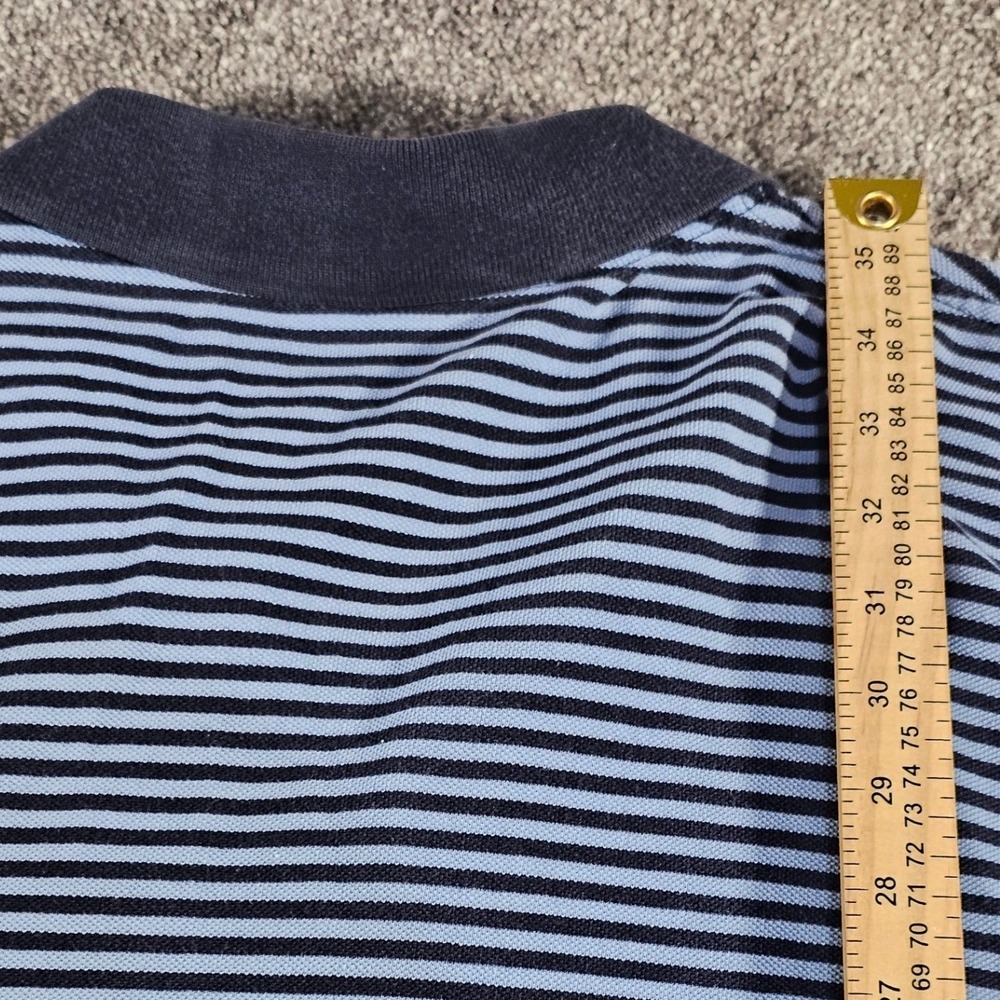 Polo Ralph Lauren Golf Polo Shirt Mens 2XLT Blue Striped ribbed cuffs&collar s/s - Picture 6 of 12